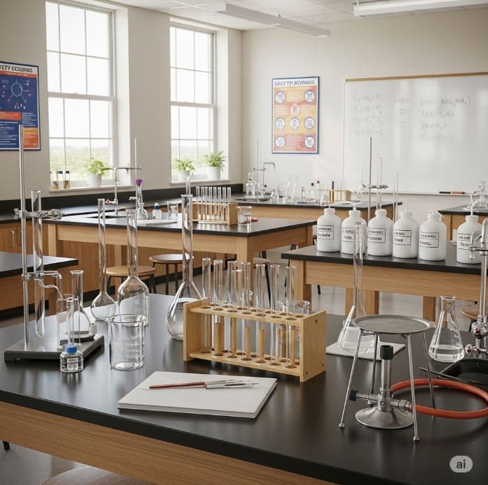 Hóa chất và thiết bị phòng thí nghiệm lớp 8